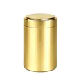 Small golden metal cremation urn for pet ashes, 70x45mm memorial keepsake jar - 70x45mm / Gold