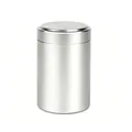 Small 70x45mm silver metallic cremation urn memorial jar for pet or human ashes - 70x45mm / Silver
