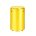 Kleine goldene Feuerbestattungsurne aus Edelstahl für die Asche von Haustieren oder Menschen - 70x45mm / Gelb
