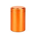 Kompakte 70x45mm orangefarbene Aluminium-Urne für Asche von Menschen und Haustieren - 70x45mm / Orange