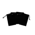 Set di 4 sacchetti in velluto nero con coulisse per gioielli o piccole urne per animali - 1 Pezzo / Sacchetto di Velluto Nero