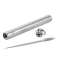 Portable titanium steel toothpick holder with waterproof seal and handy keychain ring - Portable Toothpick Holder (Silver)