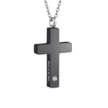 Collar de urna de cremación cruzada negra con grabado Always on My Mind para hombre - Always on my mind / Negro