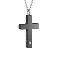 Collar de urna con cruz negro mate y grabado I Still Need You Close to Me memorial - I still Need you close to me / Negro