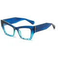 Lunettes œil de chat à dégradé bleu de qualité supérieure pour femmes élégantes - C12 upper blue lower hawksbill anti-blue light