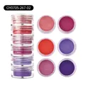Premium 6-color pearlescent glitter powder set for wax seal stamp DIY in pink and purple tones - Violet Series (OY0705-267-02) / 6 Pieces/Pack / Violet Series