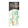 Vintage wooden dip pen set with multiple interchangeable metal nibs for calligraphy - Waterdrop Floral Straight (CA457-06)