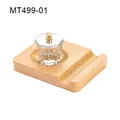 Premium wooden dip pen holder with glass inkwell for calligraphy and sketching - Dual-Use Pen Holder Set (MT499-01) / Base with Bottle