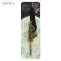 Elegant steampunk feather dip pen with vintage metal gear and wing accents for creative journaling - Mechanical Gear CA534-3 (CA534-3) / Mechanical Gear-Black