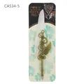 Elegant vintage steampunk white feather dip pen with bronze gear accents on owl gift card - Mechanical Gear CA534-5 (CA534-5) / Mechanical Gear-White
