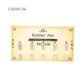 Vintage set of 5 replacement metal pen nibs for artistic dip feather pens on card - Flat Head T1-T5 Nib Set CA066-04 (CA066-04) / Pack of 5