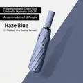 Premium 12-rib automatic folding umbrella in misty blue with 105cm large coverage - Automatic M Series 12-Rib Enlarged Style / Diameter 105cm / Smoky Blue