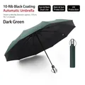 Dark green automatic folding umbrella featuring a 10-rib frame and UV protection - Folding Business Umbrella Series / Large 10-Rib Automatic / Dark Green