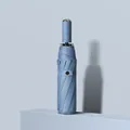 Hochwertiger blauer automatischer Taschenschirm, windfest für optimalen Sonnen- und Regenschutz - Automatischer Q Serie (10 Rippen Vergrößert) / 105cm / Rauchblau