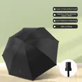 Durable black UV protection umbrella for rain and sun with manual handle and 96cm diameter - Manual 8 Ribs Standard Style / Diameter 96CM / Black