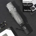 Fully automatic 8-rib reflective folding umbrella in dark gray with 105cm diameter - Reflective Umbrella Series / Inverted 8-Rib Enlarged Fully Automatic / Gray