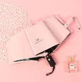 Pink automatic folding umbrella with UV protection coating and compact design. - 8-Rib Automatic UV Style / Diameter approx. 96cm / Light Pink