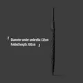 Grand parapluie noir automatique de 132cm avec long manche résistant au vent robuste - Série MaX / 130cm pour 3-4 Personnes / Noir