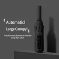 Oversized automatic windproof folding umbrella for sun and rain in matte black finish - Enlarged 10 Ribs / Starry Black