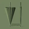 Premium automatic long-handle 16-rib umbrella in forest green, 98cm canopy diameter - Automatic 16 Ribs Small / Forest Green