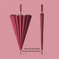 Elegant burgundy 16-rib automatic long-handle umbrella with 98cm canopy diameter - Automatic 16 Ribs Small / Burgundy