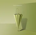 Ombrello dritto automatico a 16 stecche verde matcha di qualità per sole e pioggia - Ombrello Lungo Automatico 16 Stecche / Rivestimento Solare in Colla Nera / Verde matcha