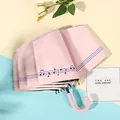 Foldable pink sun and rain umbrella with musical note pattern and crook handle - Small Hook] Note Beat-Light Pink / Sun protection folding umbrella series