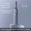 Fully automatic folding umbrella with 10 ribs in misty blue color and UV protection coating - P Series (10 Ribs) / Smoky Blue