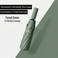 Forest green automatic 3-fold umbrella with 12 ribs for sun and rain protection - M Series (12 Ribs) / Forest Green