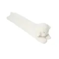Long oreiller en peluche d'animal blanc rampant pour dormir sur le côté confortablement - Bichon frisé