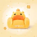Niedliches gelbes Wasserschwein-Plüschtier mit Capylulu-Stickerei für Kinder - 12cm / Sofa Anhänger