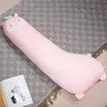 Long oreiller corporel en peluche rose animal mignon pour le sommeil et la décoration - 80cm (0.7kg) / Alpaga / Rose