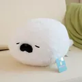 Adorable y suave peluche de foca blanca almohada de animal de peluche para dormir - Nutria Marina en Postura Prona / Blanco / 40CM