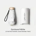 Compact five-fold UV protection sun umbrella in quicksand white color, 18cm closed size - 18CM 5-Fold Flat Umbrella / Off White