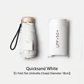 Quicksand white five-fold flat sun umbrella with UPF 50+ protection pouch - 18cm Flat 5-Fold / Off White