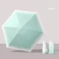 Compact mint green gradient folding parasol with UPF 50 plus sun protection and case - 15cm Flat 6-Fold / Mint Green