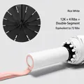 Rice White automatic folding umbrella handle with high-strength 72-rib frame detail - 72 Ribs Color Block - Oversized - Rice White