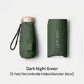 Dark night green compact 5-fold sun umbrella with UPF 50+ pouch, 18cm folded length - Dark Green (UPF50+)