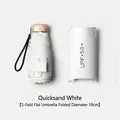 Compact five-fold sun and rain umbrella in quicksand white with UPF 50+ protection - Flat 5-Fold / Mini 6 Ribs / Off White