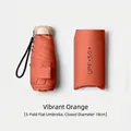 Compact 5-fold flat sun umbrella in vitality orange with 18cm diameter and UPF 50+ - Orange (UPF50+)