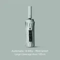 Full automatic 16-rib folding sun umbrella in mint green with 105cm large canopy - K-Series 16-Rib - Mint Green / [fully Automatic Series] Vinyl Weather