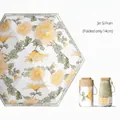 Yellow chrysanthemum sun umbrella UPF50+ UV protection 14cm compact folding travel size - Ultra-Portable 14cm Gilded Chrysanthemum