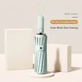 Premium mint green automatic folding umbrella with 48 reinforced ribs and black glue coating - XL / 48 Ribs / Mint Green