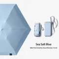 Compact sea salt blue mini flat umbrella with 15cm folded size and matching case - Card Bag Series / 15cm Six-Fold Flat Umbrella / Sea Salt Blue