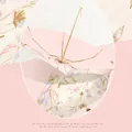 Kompakter faltbarer Blumensonnenschirm mit rosa Kirschblütenmuster für UV-Schutz. - Pink Gold Schmetterling (Ultraleicht 6-fach + Perlenkette + Gold Aluminium)