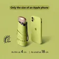 Mini portable lime green capsule sun umbrella with UPF 50+ UV protection for travel - 5-Fold Flat Umbrella / Matcha Green