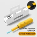 Yellow 72-rib automatic folding umbrella with UPF50+ protection in white gift box - 12K 72-Rib Automatic / Creamy Yellow