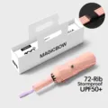 Pink automatic 72-rib umbrella with UPF50+ sun protection and gift box - 12K 72-Rib Automatic / Peach Pink