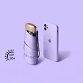 Compact purple mini capsule umbrella for travel with UV protection, 18cm length - 5-Fold Flat Umbrella / Light Purple