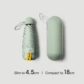 Compact light green mini capsule umbrella, 18cm folded length and 4.5cm thickness. - Capsule 5-Fold Umbrella / Mint Green